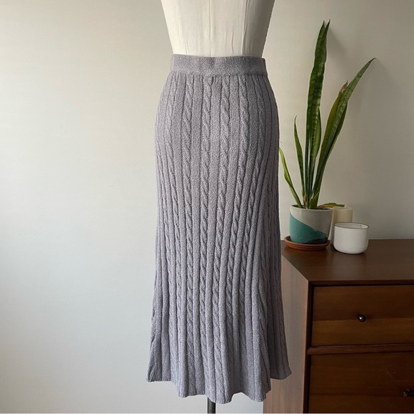 W28.30 Current Air Cable sweater Knit A-Line Skirt - Picture 5 of 9